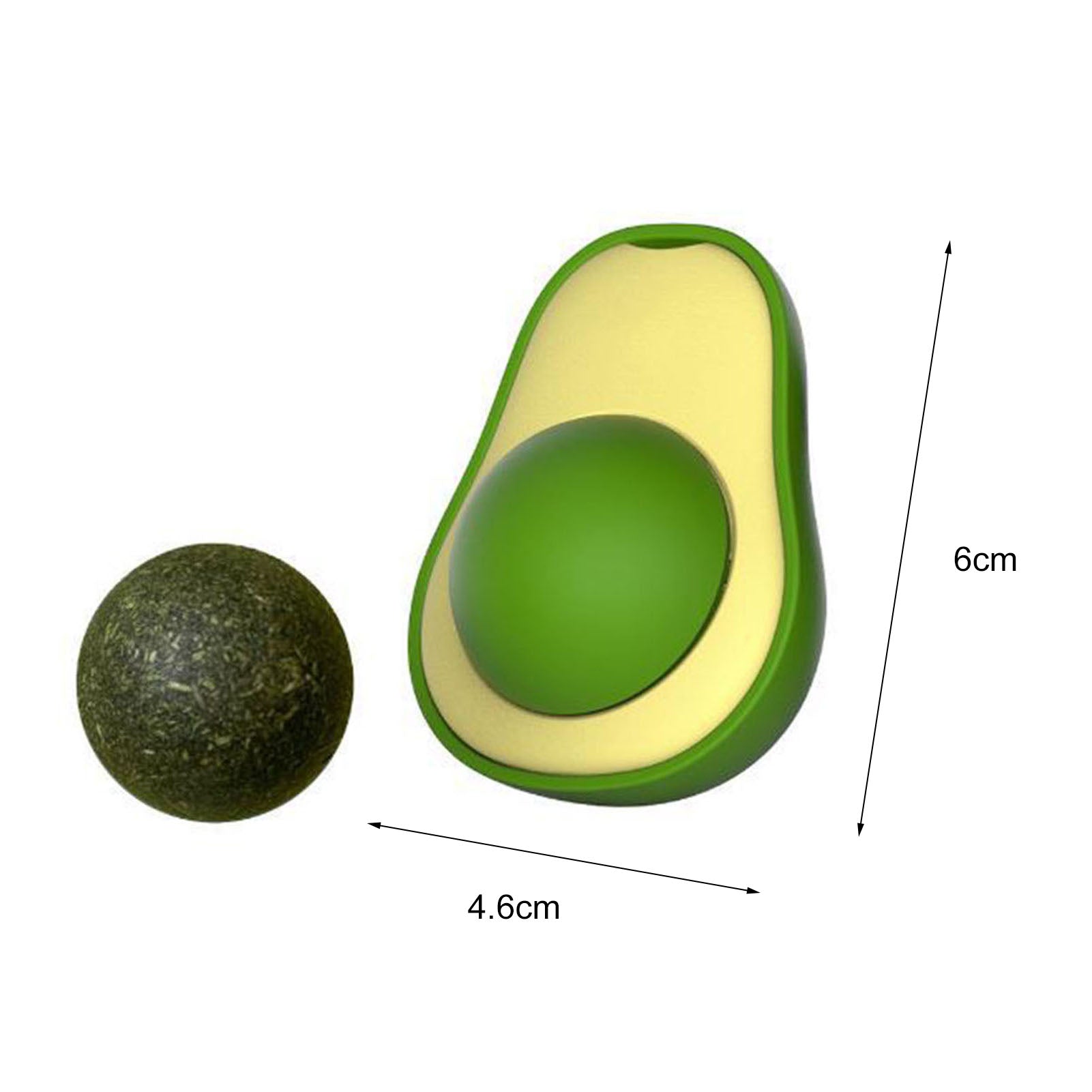 Cute Avocado Catnip Toys Cat Teeth Cleaning Toy Cat Supplies Catnip Mini Cat Treat Toys Interactive Pet Toys Pet Products Pet Avocado Ball Cute Funny Mint Cleaning Teeth Toy For Cat Supplies - 5 - CJ