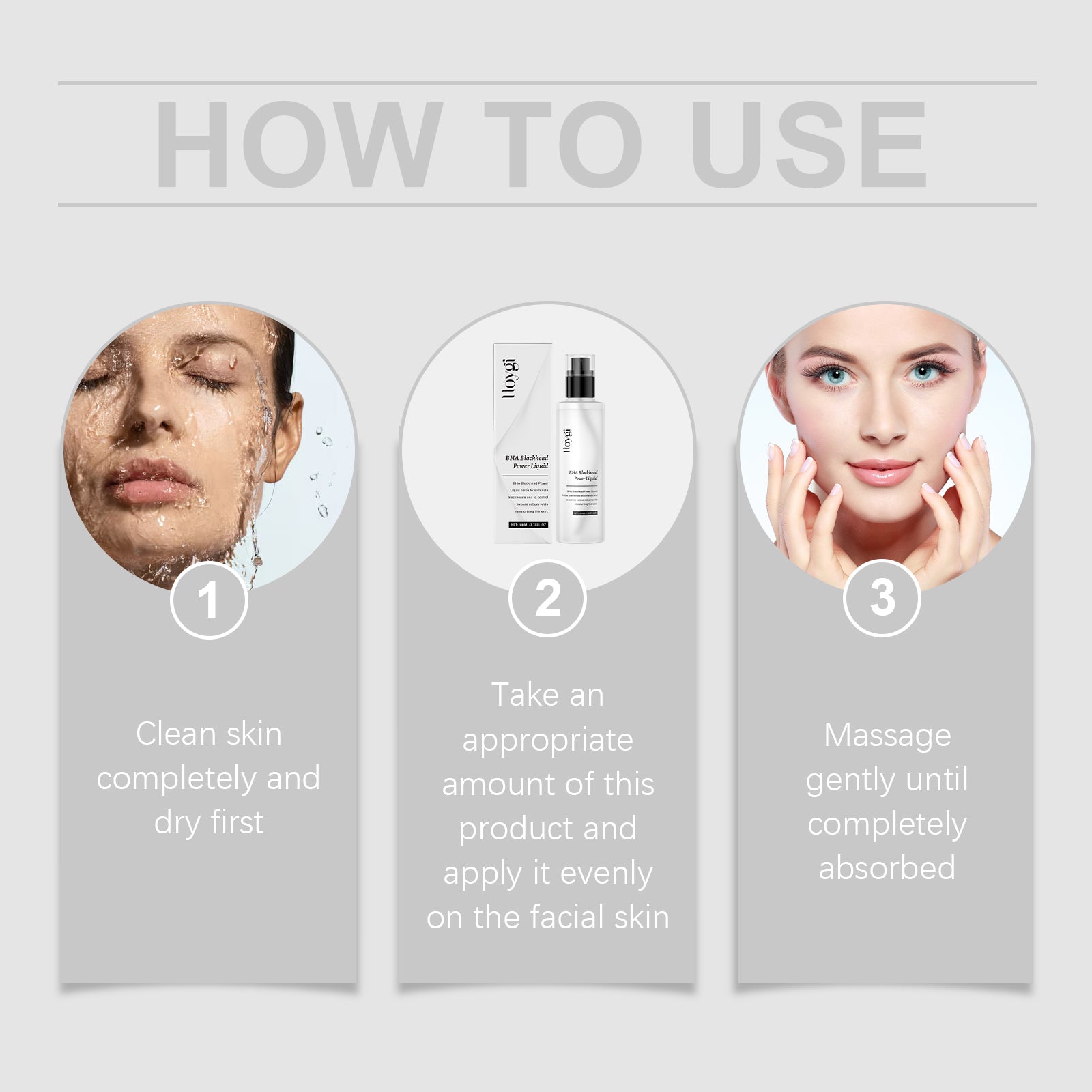 Hoygi Salicylic Acid Exfoliating Essence Moisturizes Facial Skin Pores, Hydrates And Nourifies - 5 - CJ
