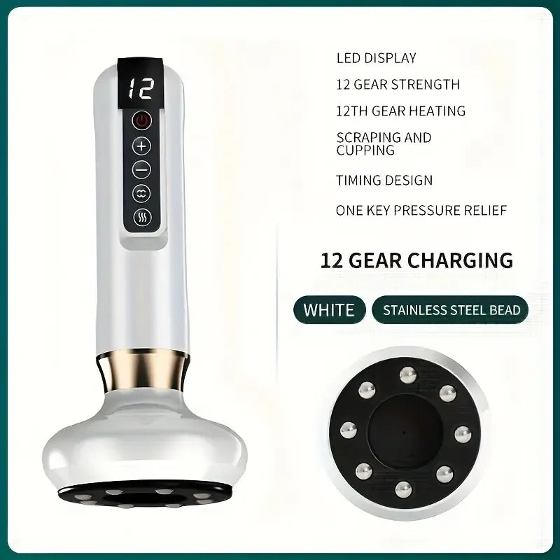 Body Gua Sha Scraping Massager. 12 Level Electric Vacuum Cupping Massager, Rechargeable And Cordless. Perfect For Halloween, Christmas And Birthday Gifts - 5 - cjdropshipping