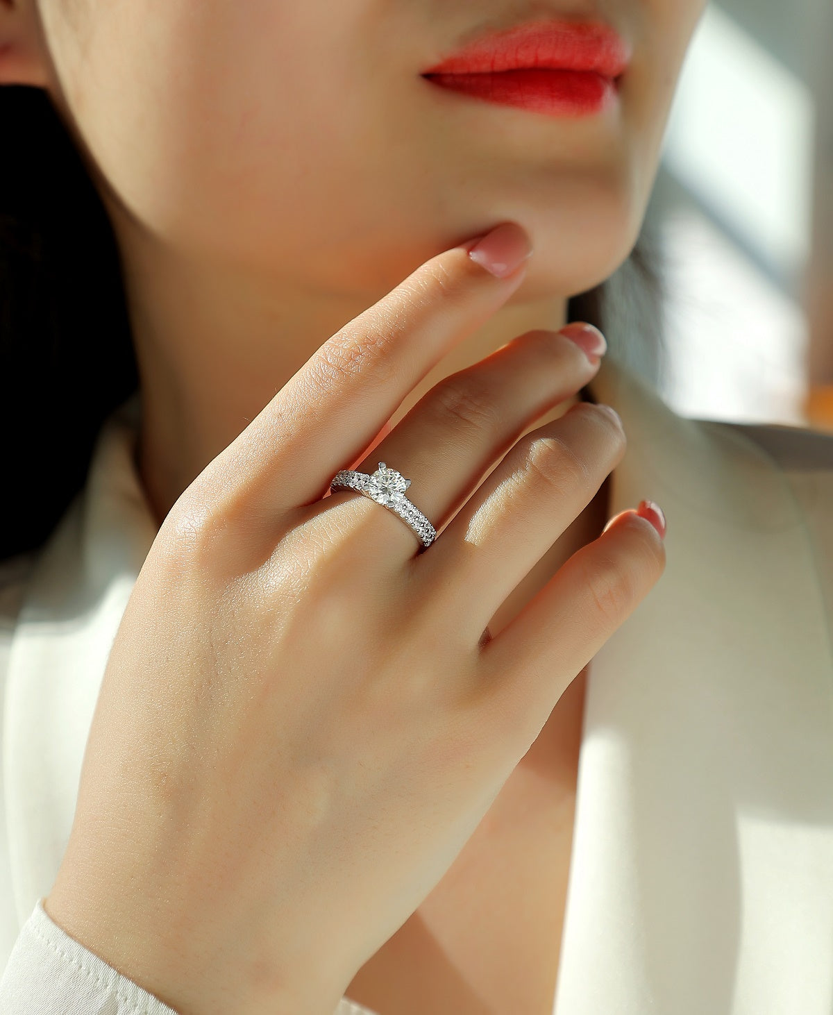 1Arrange Large Diamond Rings, Wedding Rings, Luxury Fashion Set Moissanite Silver Rings Prohibit TikTok sales - 5 - CJ