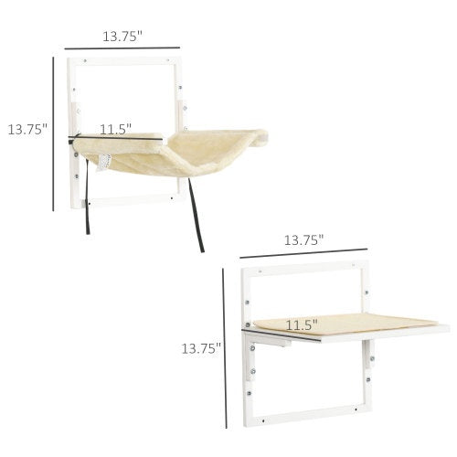 PawHut 6 - pc Modern Cat Wall Shelves For Indoor Cats, Height Adjustable Jumping Platforms - 5 - CJ