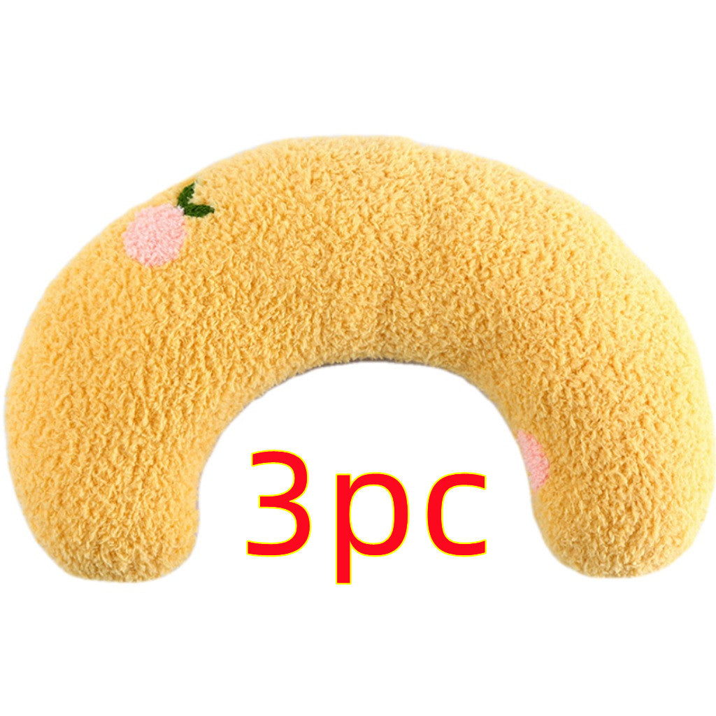 Little Pillow For Cats Fashion Neck Protector Deep Sleep Puppy U - Shaped Pillow Pets Pillow Kitten Headrest Dog Sleeping Pillow Pet Products - 0 - CJ - Yellow - 3PCS - CJMY133192212LO