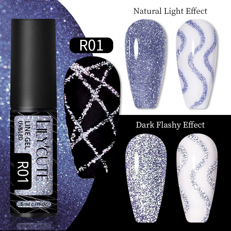 Nail Gel With A Glittery Brushed Finish And Reflective Sequins - 0 - CJ