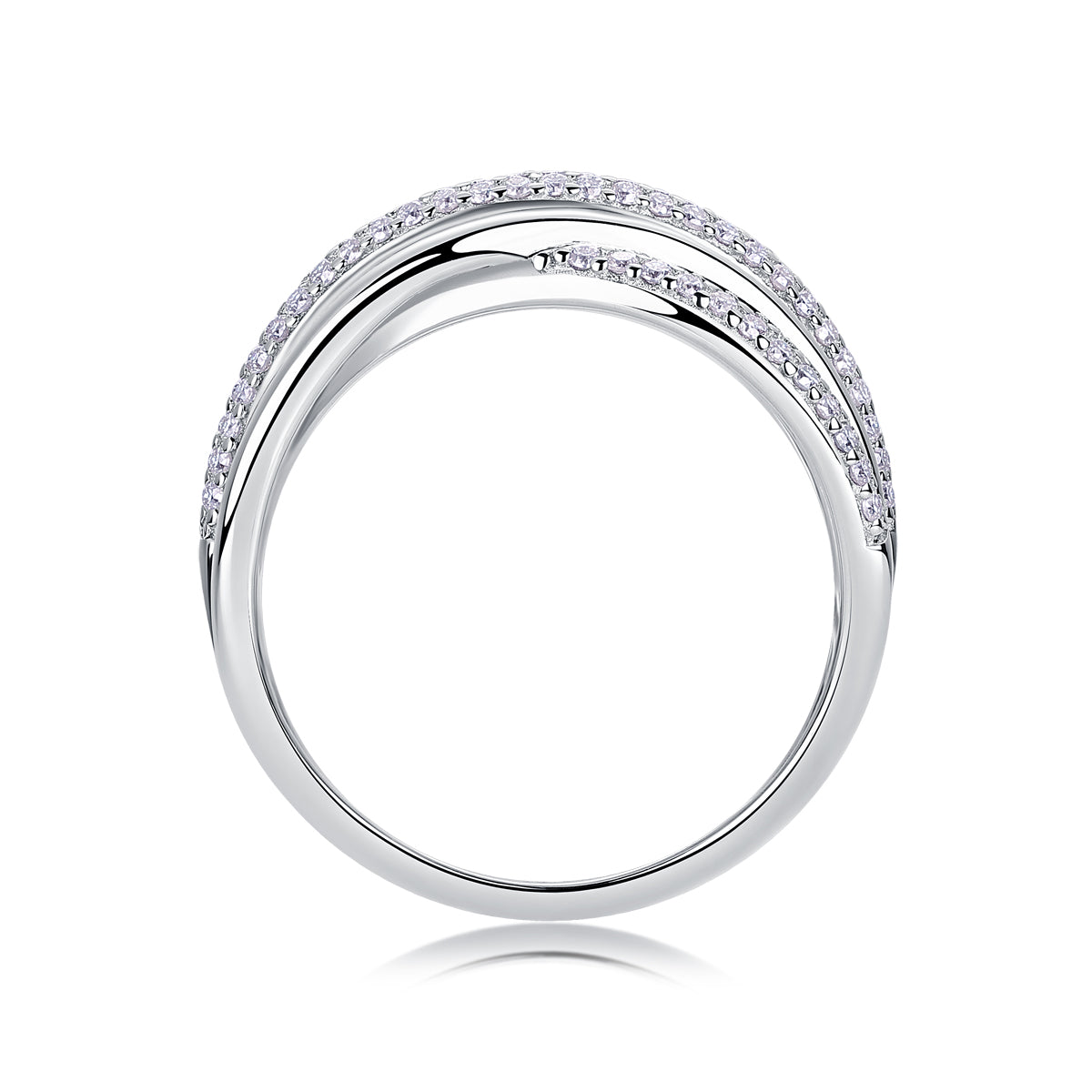 1Brilliant Interweaving - A Fashionable And Luxurious Jewelry Accessory Set With Moissanite S925 Sterling Silver And Platinum - plated Diamond Prohibit TikTok sales - 5 - CJ