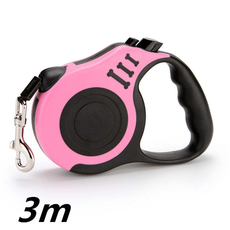 Pet Automatic Telescopic Traction Rope - 0 - CJ - Pink - 3m - CJJJCWGY00481 - Pink - 3m