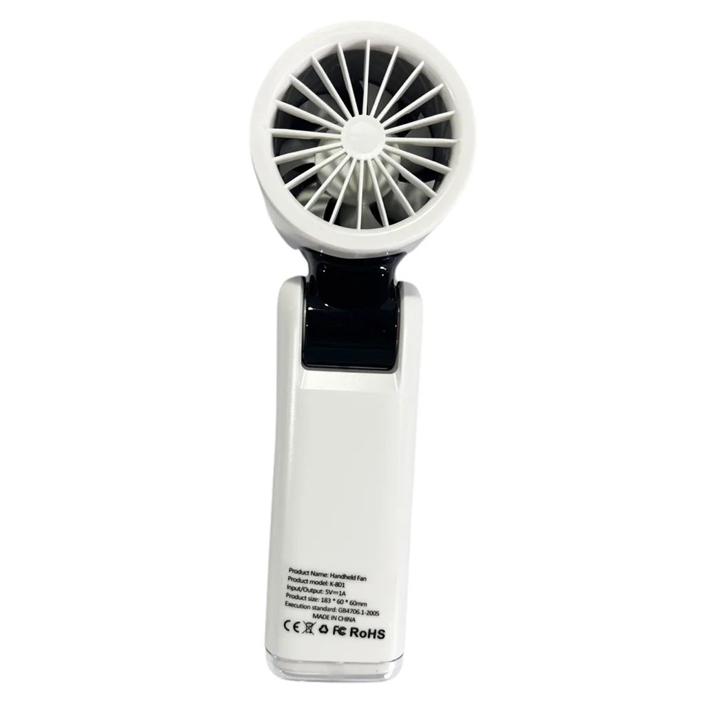 Violent Ice Cooling Fan Handheld Portable Fan Rechargeable Speed Ice Cooling Handheld Small Fan High Speed Folding Neck Type Fan - 5 - CJ