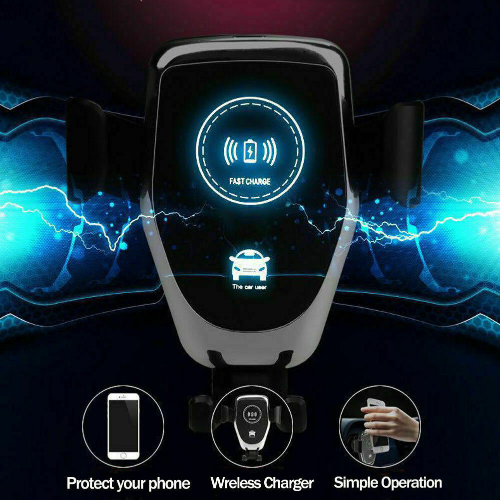 10W QI Wireless Fast Car Charger Mount Holder Stand Automatic Clamping Charging - 5 - CJ