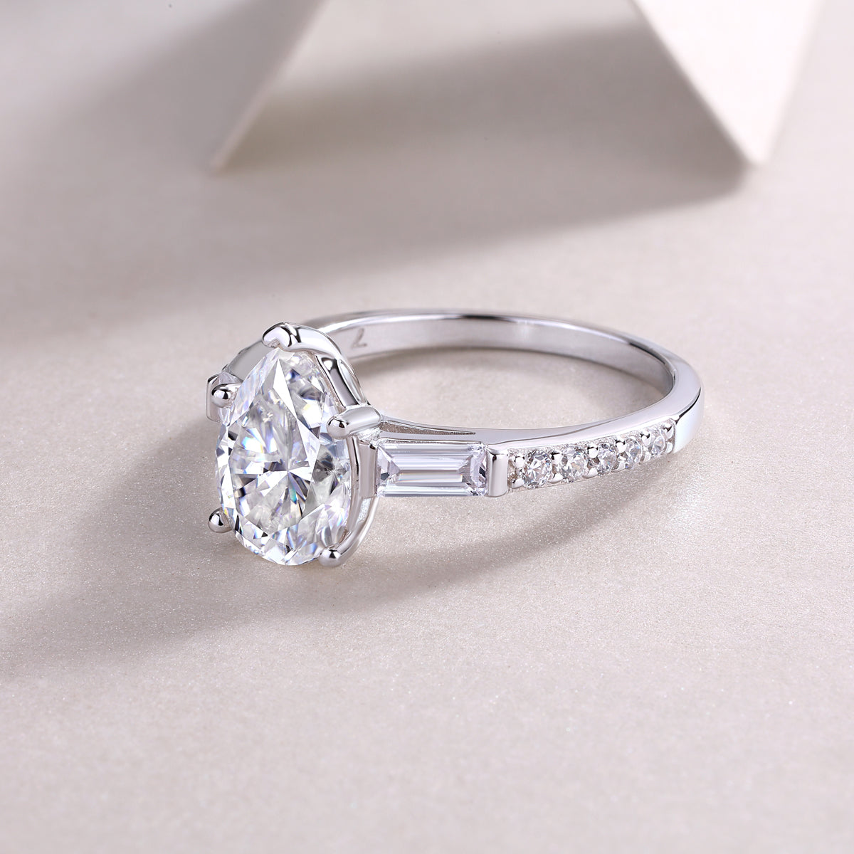 1Large Diamond Diamond Ring Luxury Fashion Set Moissanite Silver Ring Prohibit Tk Sales - 5 - CJ