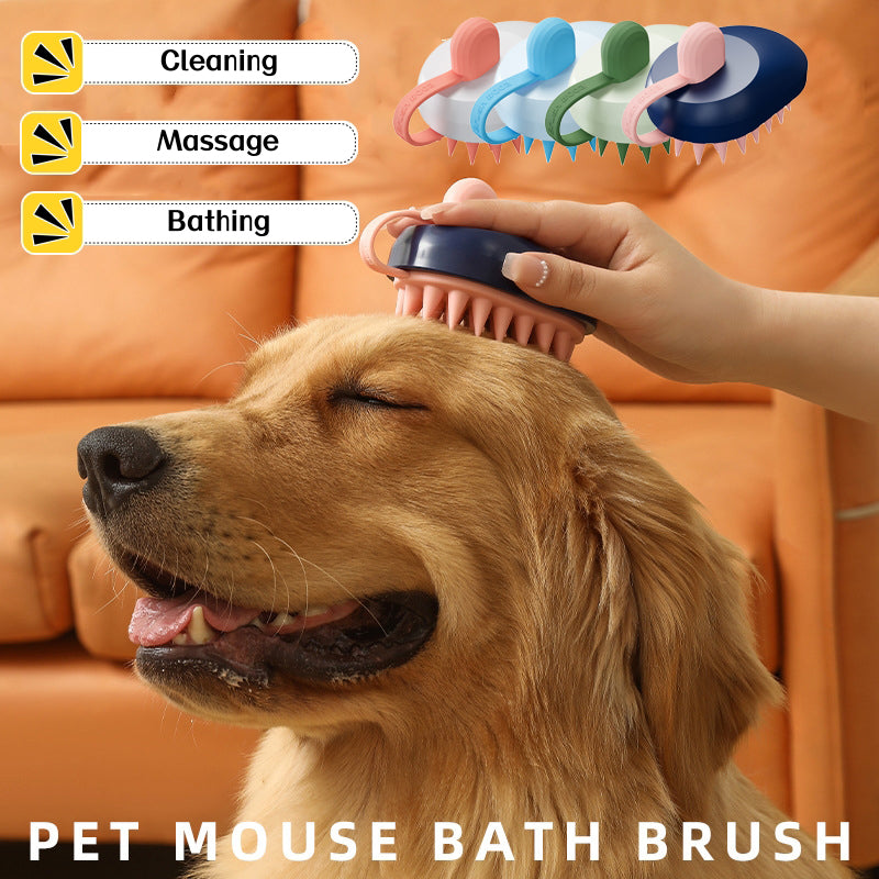 Soft Silicone Pets Hair Remover Comb Handheld Bath Shower Hair Shampoo Massage Brush For Dogs Cats Cleaning Tools Pet Products - 0 - CJ