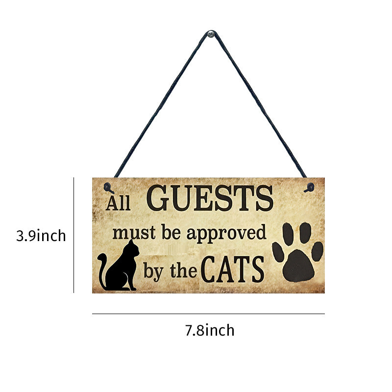 Wooden Cat Pendant For Pets Vintage Style - 0 - CJ