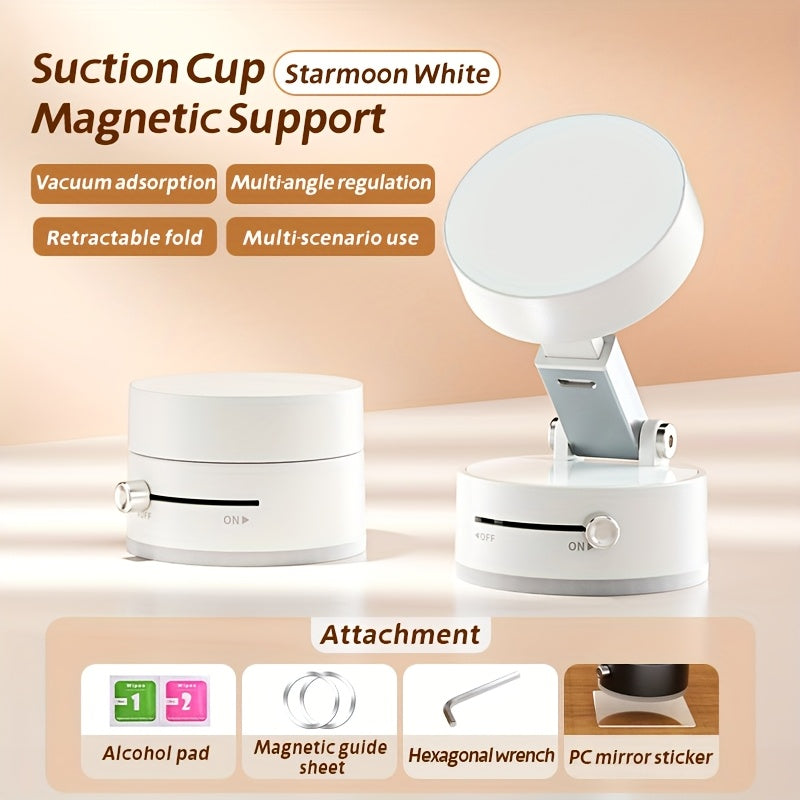 Ultra Magnetic Phone Holder Foldable Car Phone Mount Dashboard Phone Bracket 360 Degree Rotation Vacuum Suction Cup GPS Stand - 5.0 - CJ
