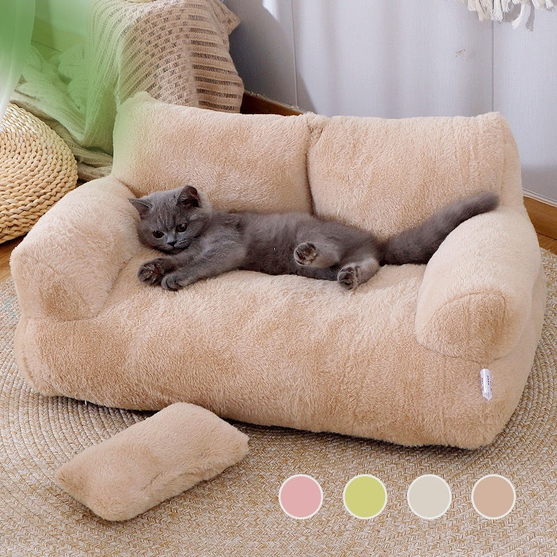 Luxury Cat Bed Sofa Winter Warm Cat Nest Pet Bed For Small Medium Dogs Cats Comfortable Plush Puppy Bed Pet Supplies - 0 - CJ