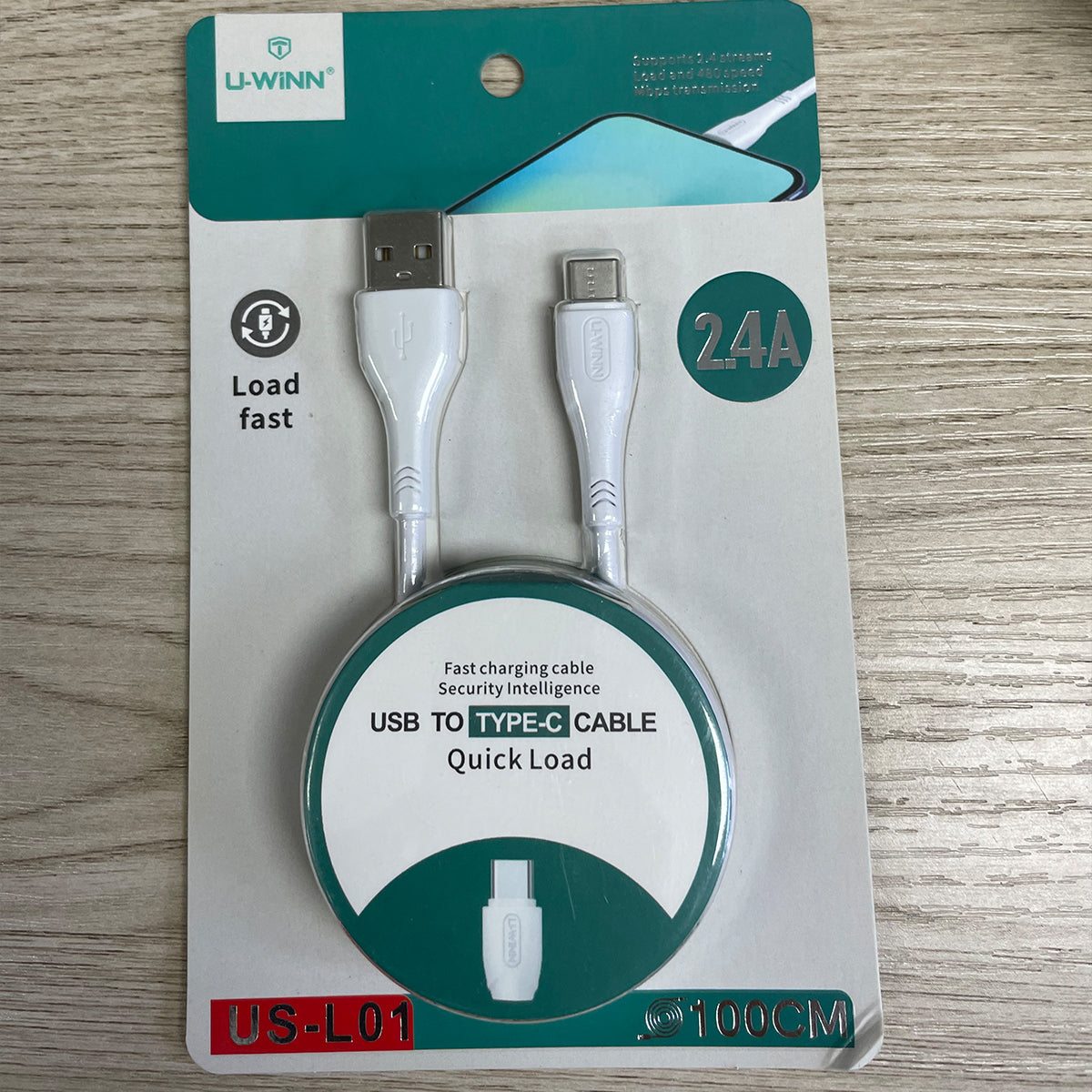 L01 USB - C Cable 2.4A 1M White USB 3.0 UWINN - 5 - CJ