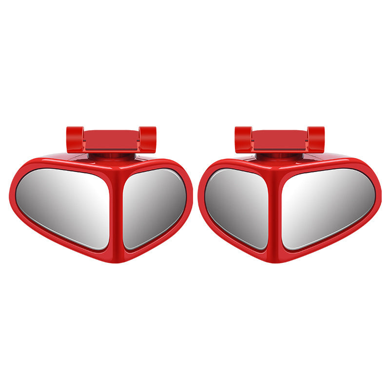 Car Reversing Small Round Mirror Front And Rear Wheel Wide - Angle Mirror Double - Sided Auxiliary Rearview 360 Adjustable Wide Angle Side Rear View Mirror For Car - 5.0 - CJ