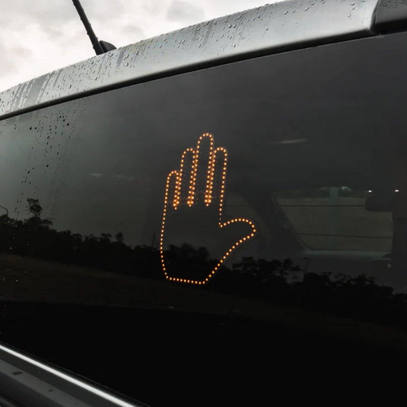 Funny New LED Illuminated Gesture Light Car Finger Light With Remote Road Rage Signs Middle Finger Gesture Light Hand Lamp - 0 - CJ