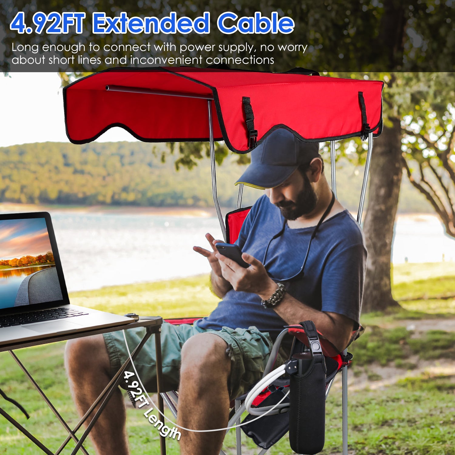 Summer Water Cooling System Seat Cushion With Fans 3 Speeds 78 Fehrenheit Constant Temperature USB Plug Portable Auto On - Off Ventilated Seat Cushion For Home Office Car - 5.0 - CJ