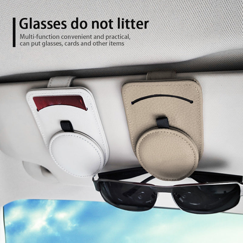 Car Glasses Holder Universal Sun Visor Eyeglasses Clip Sunglasses Case Card Holder Auto Interior Accessories - 0 - CJ