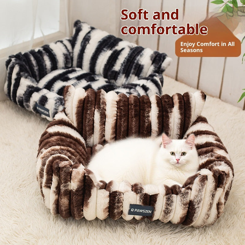 Large Pet Sofa Bed Plush Pet Bed - 0 - CJ