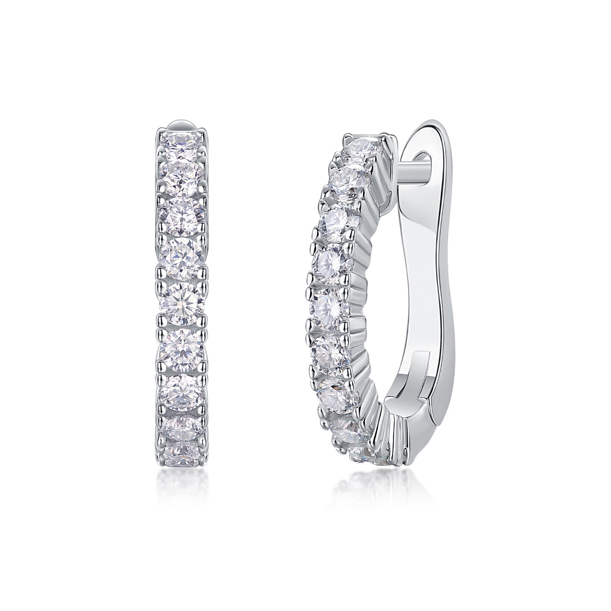 1Modern Guide Luxury Fashion Diamond Earrings Stud Set With Mosan Diamond Silver Ornaments Prohibit TikTok sales - 5 - CJ