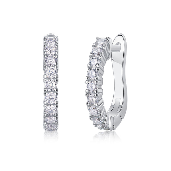 1Modern Guide Luxury Fashion Diamond Earrings Stud Set With Mosan Diamond Silver Ornaments Prohibit TikTok sales - 5 - CJ