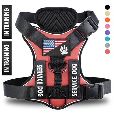 Reflective Breathable Solid Color Polyester Dog Strap - 5 - CJ