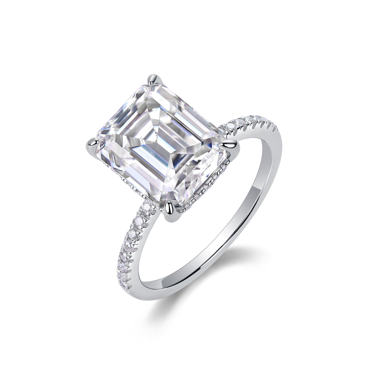 1Iridescence City - Fashionable Diamond Jewelry Set With Moissanite S925 Sterling Silver And Platinum Diamond Ring Prohibit TikTok sales - 5 - CJ