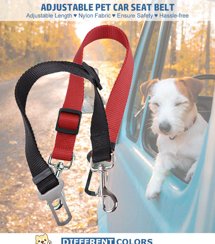 High Quality Durable Pet Cat Dog Vehicle Leash Nylon Adjustable Car Seat Dog Safety Belt Pet Leashes - 5 - CJ
