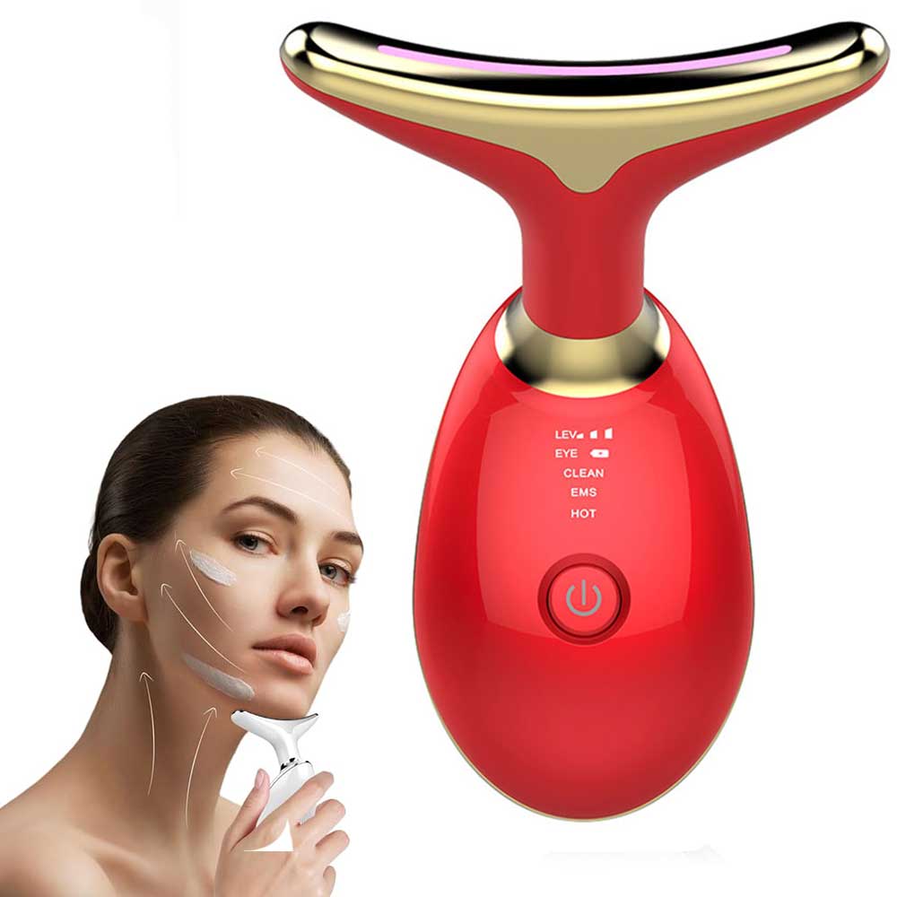 Neck Face Massager Face Sculpting Tool 3 Colour Modes And Vibration For Facial Massager For Double Chin - 5 - CJ