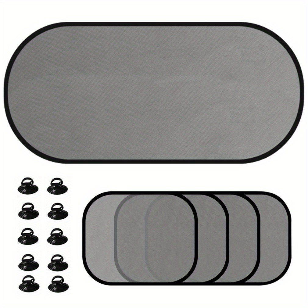 Side Window Sunshade Sock Screen Shade Pack Of 5 Block Sun Rays To Keep Car Interior Cool And Comfortable Elasticized Universal Fit Mesh Sun Shade For Car, Truck, SUV, Van - 5 - cjdropshipping