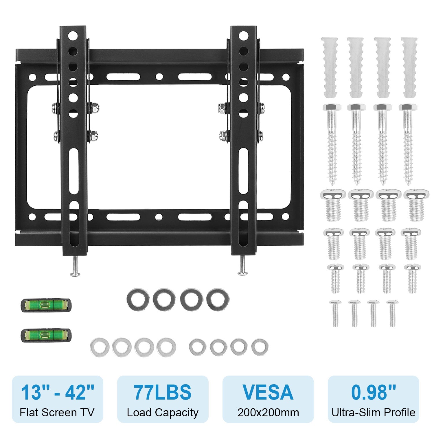 TV Wall Mount Bracket Tilt For 13in - 42in LED LCD PLASMA Flat TV VESA 200x200mm - 5 - CJ