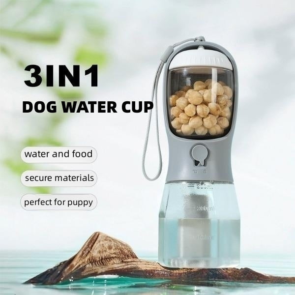 Dog Water Cup Drinking Food Garbage Bag Three - in - one Portable Small Multi - functional Pet Cups Pets Supplies - 0 - CJ