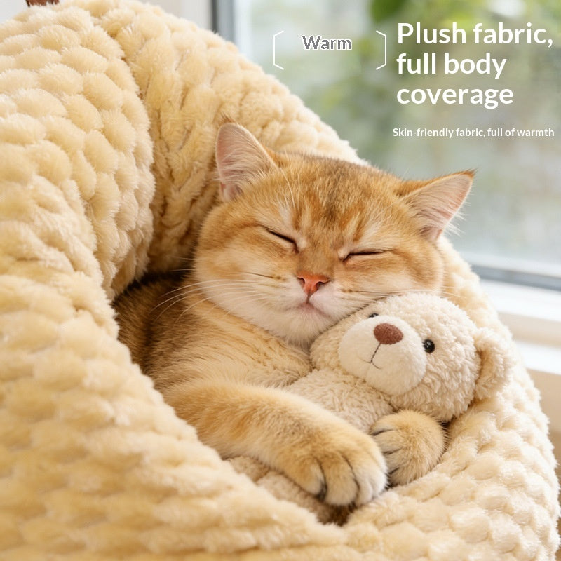 Creative Cartoon Thickened Warm Pet Bed For Winter - 0 - CJ