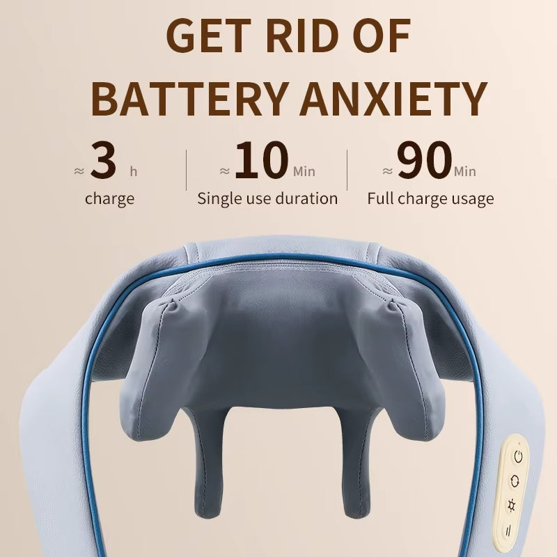 Electric Shiatsu Neck And Shoulder Massager Pillow Gift Idea For Men & Women Portable Neck Massage Pillow - 5 - CJ
