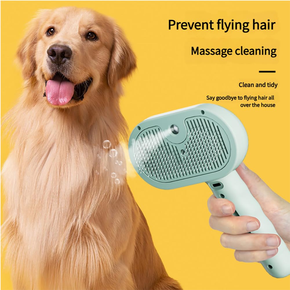 New Chevaroo Horse Steam Brush, Chevaroo 3 - in - 1 Self - Cleaning Steam Pet Brush For Shedding, Pet Steam Brush, Silicone Bristle Head 360 Rotating Pet Steam Brush - 4 - CJ