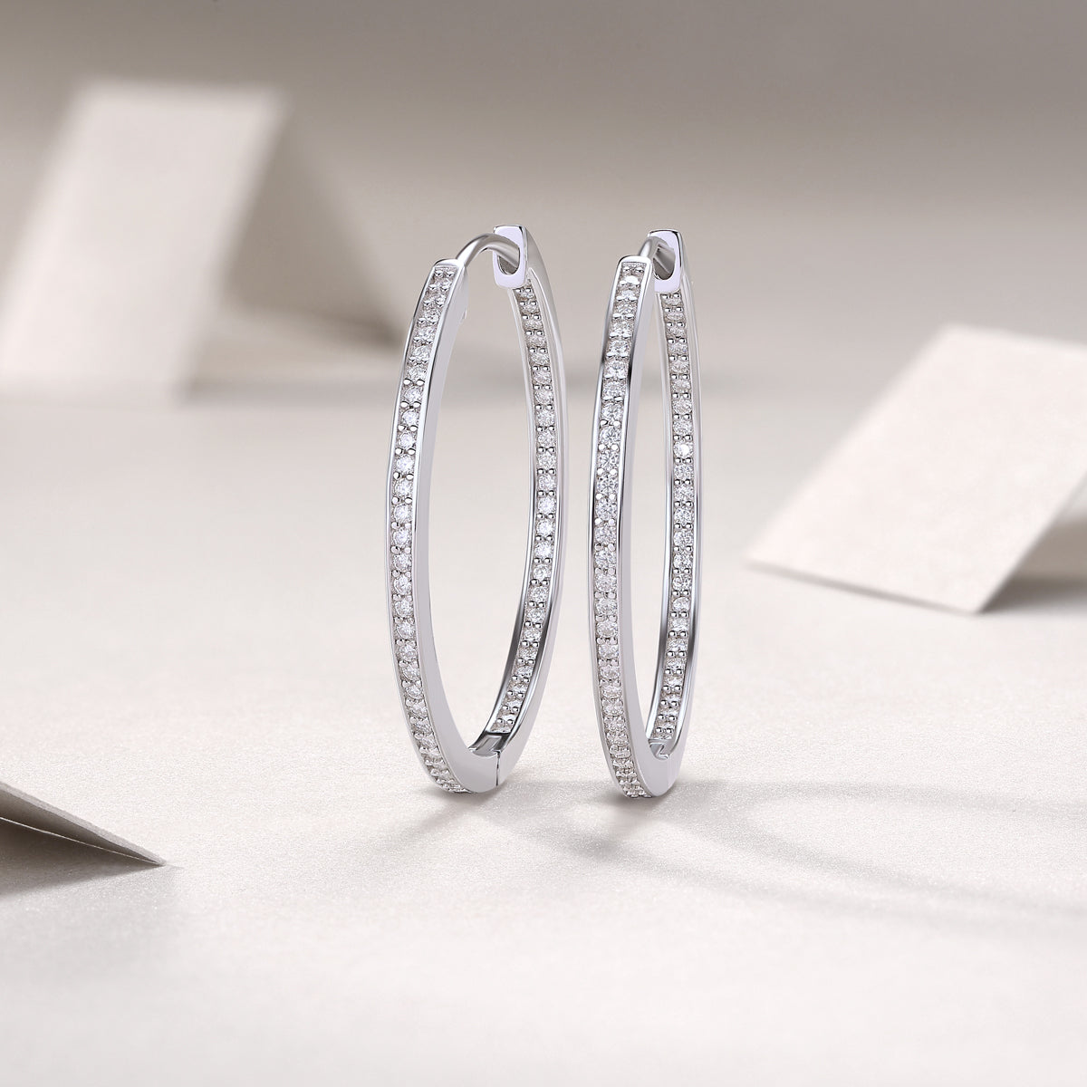 1Moon Sea - Fashionable And Luxurious Diamond Jewelry Set With Moissanite S925 Sterling Silver And Platinum - plated Stud Earrings Prohibit TikTok sales - 5 - cjdropshipping