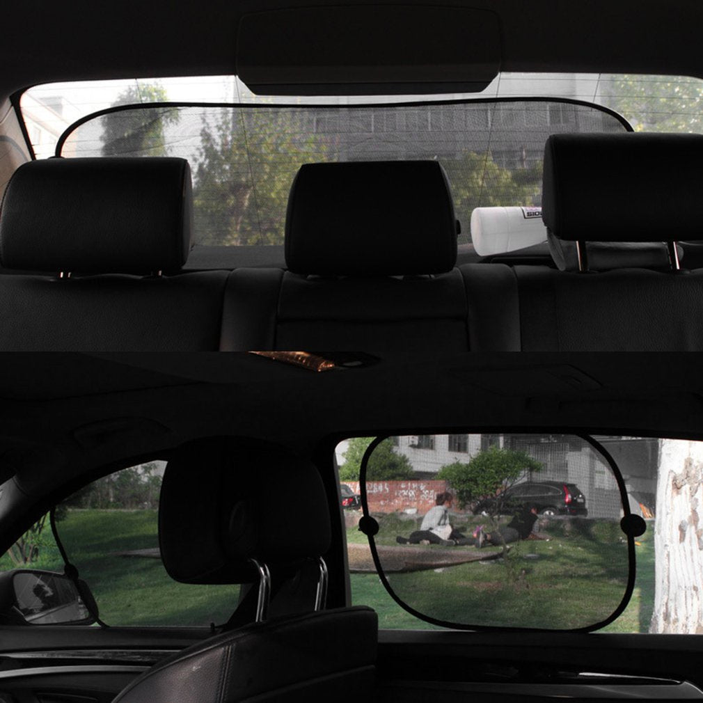 Side Window Sunshade Sock Screen Shade Pack Of 5 Block Sun Rays To Keep Car Interior Cool And Comfortable Elasticized Universal Fit Mesh Sun Shade For Car, Truck, SUV, Van - 5 - cjdropshipping