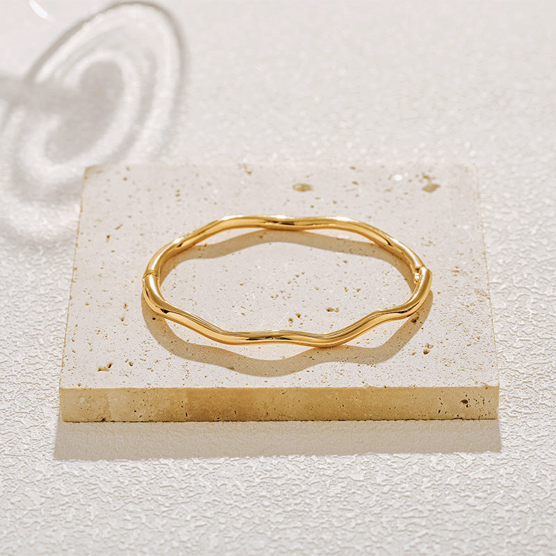 Simple Golden Bangle - 5 - cjdropshipping