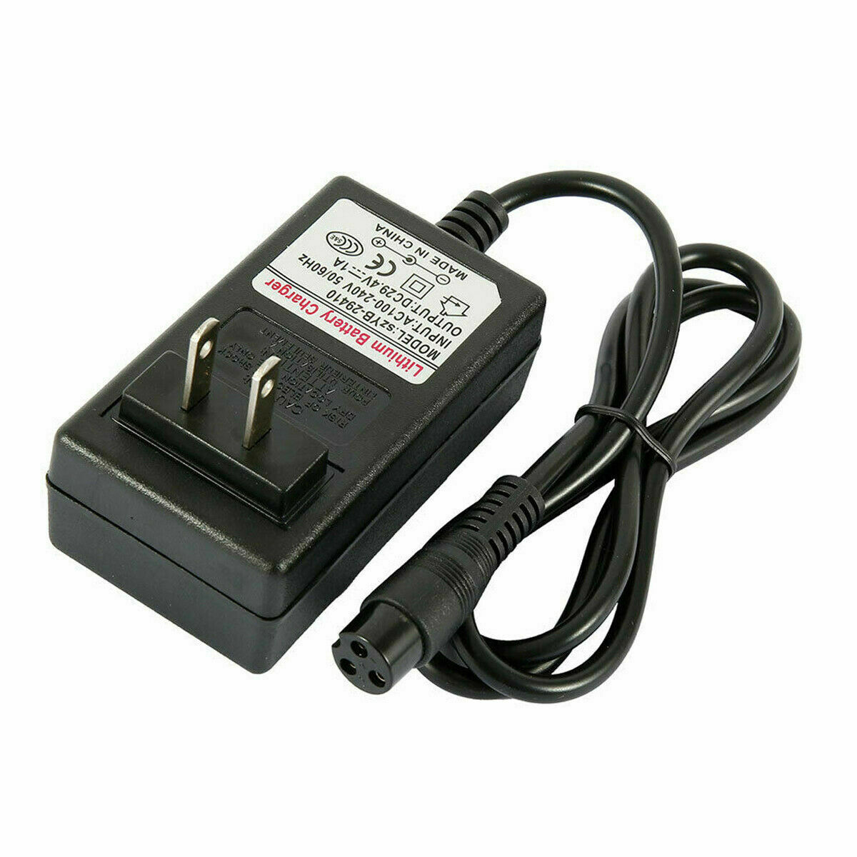 Charger, Balance Car, 3 - hole, 24V 1A, US Standard - 5 - CJ