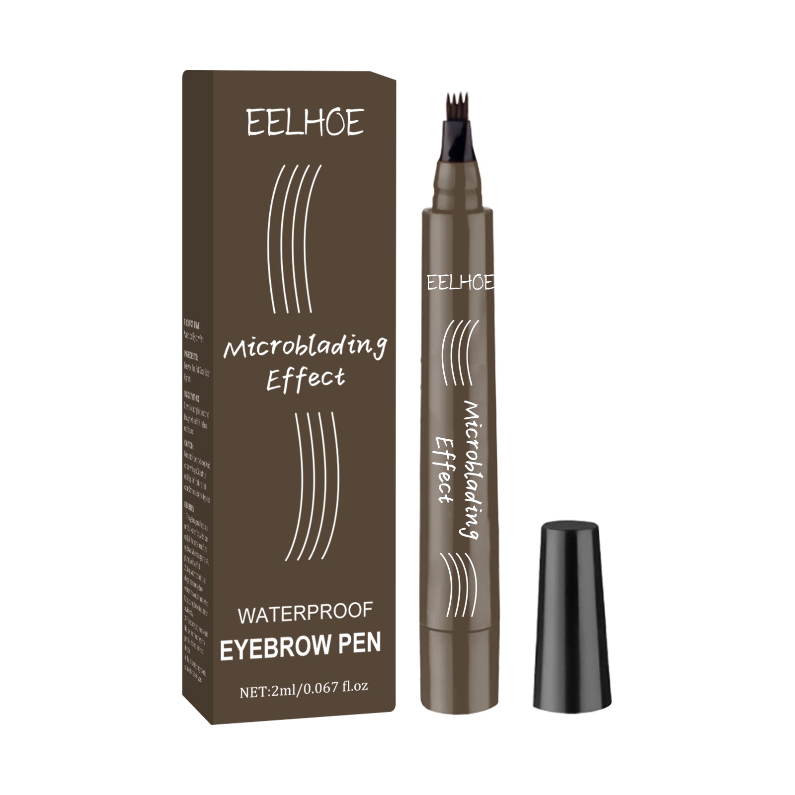 EELHOE Quad Wild Water Eyebrow Pencil Shape Eyebrow Waterproof Sweatproof Fill - in Eyebrow Natural Volume Multi - Color - 5 - CJ