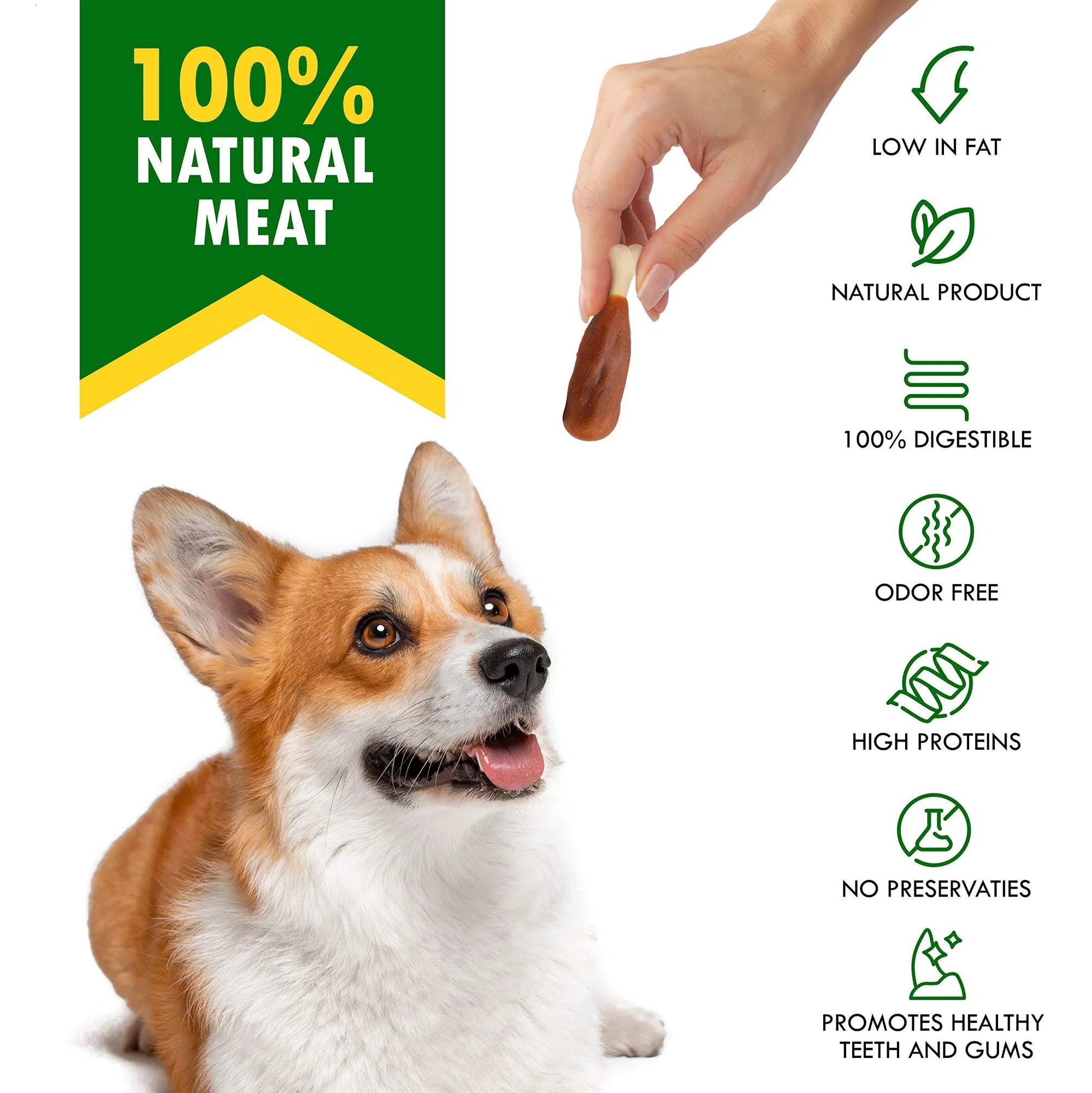 Dog Calcium Bones Wrapped Chicken & Rawhide Free Chew Treats Pet Healthy Dried Snacks Grain Free Organic Meat Chews For Training Small Large Dogs - 5 - CJ
