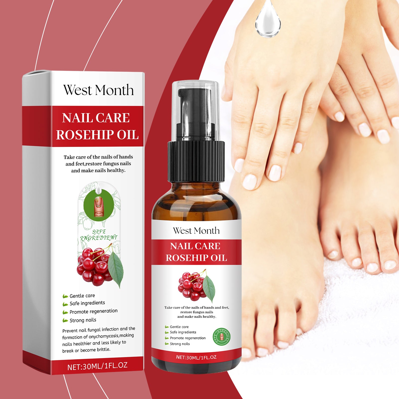 West Month Hand, Foot And Nail Care Solution Nourishes And Moisturizes Nails And Gray Nails Repair Solution - 5 - CJ