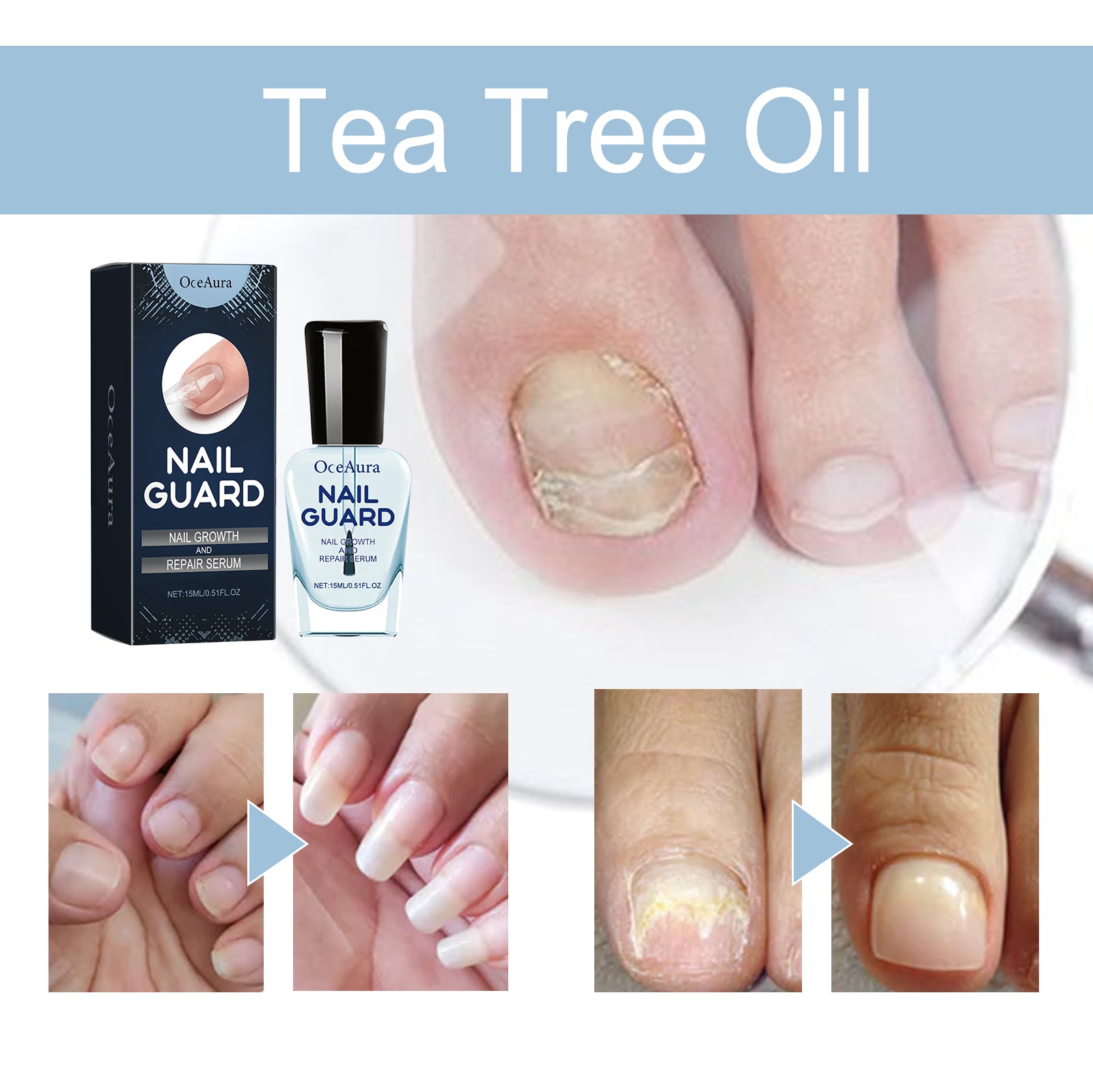 OceAura Nail Care Solution Gently Cleanses And Nourishes Nails And Nails - 5 - CJ