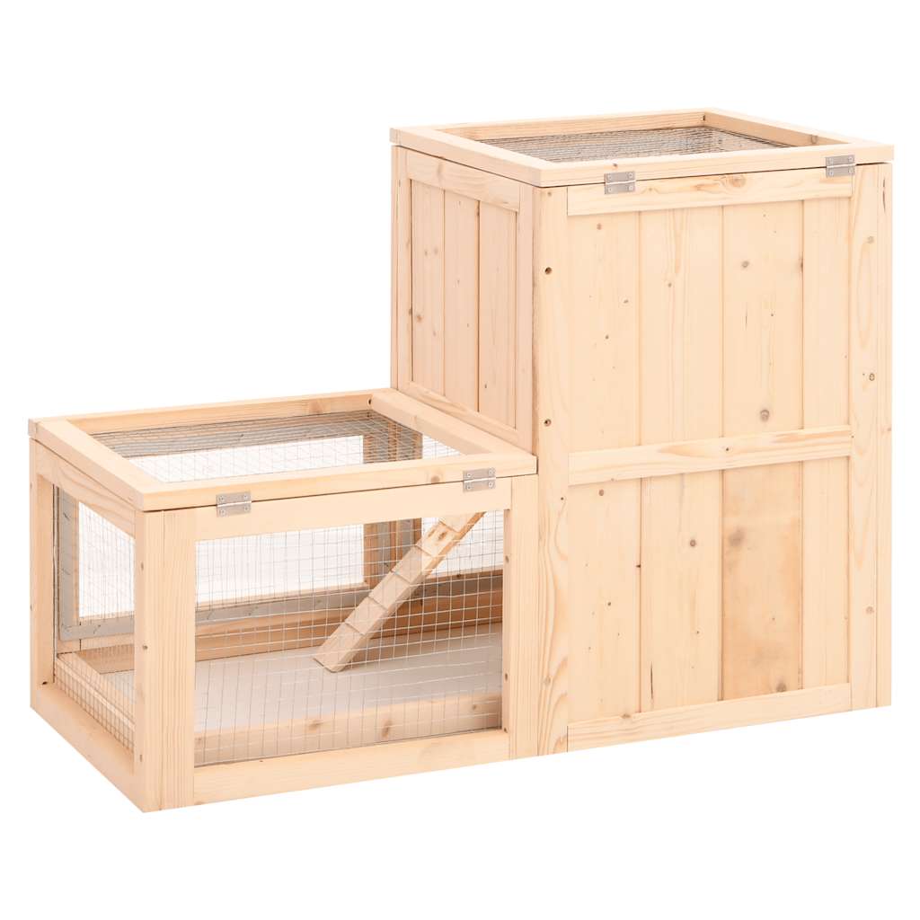 Hamster Cage 81x40x60 cm Solid Fir Wood - 5 - CJ