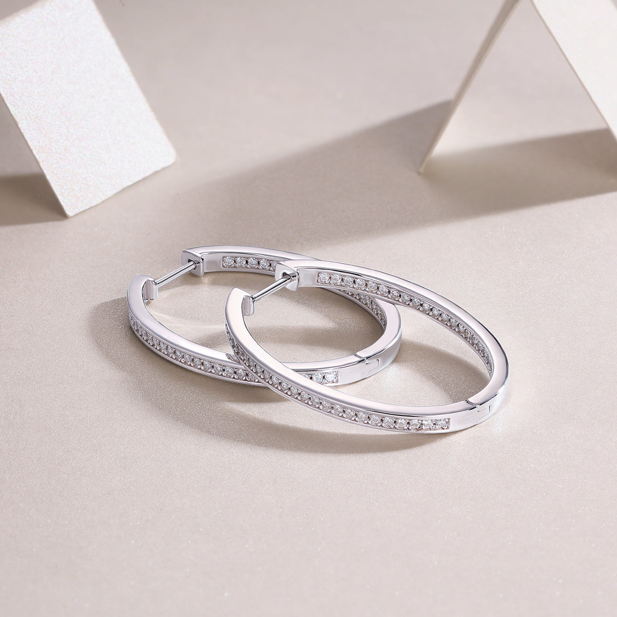 1Born Female Master Luxury Fashion Diamond Earrings Stud Inlaid With Mosan Diamond Silver Jewelry Prohibit TikTok sales - 5 - CJ