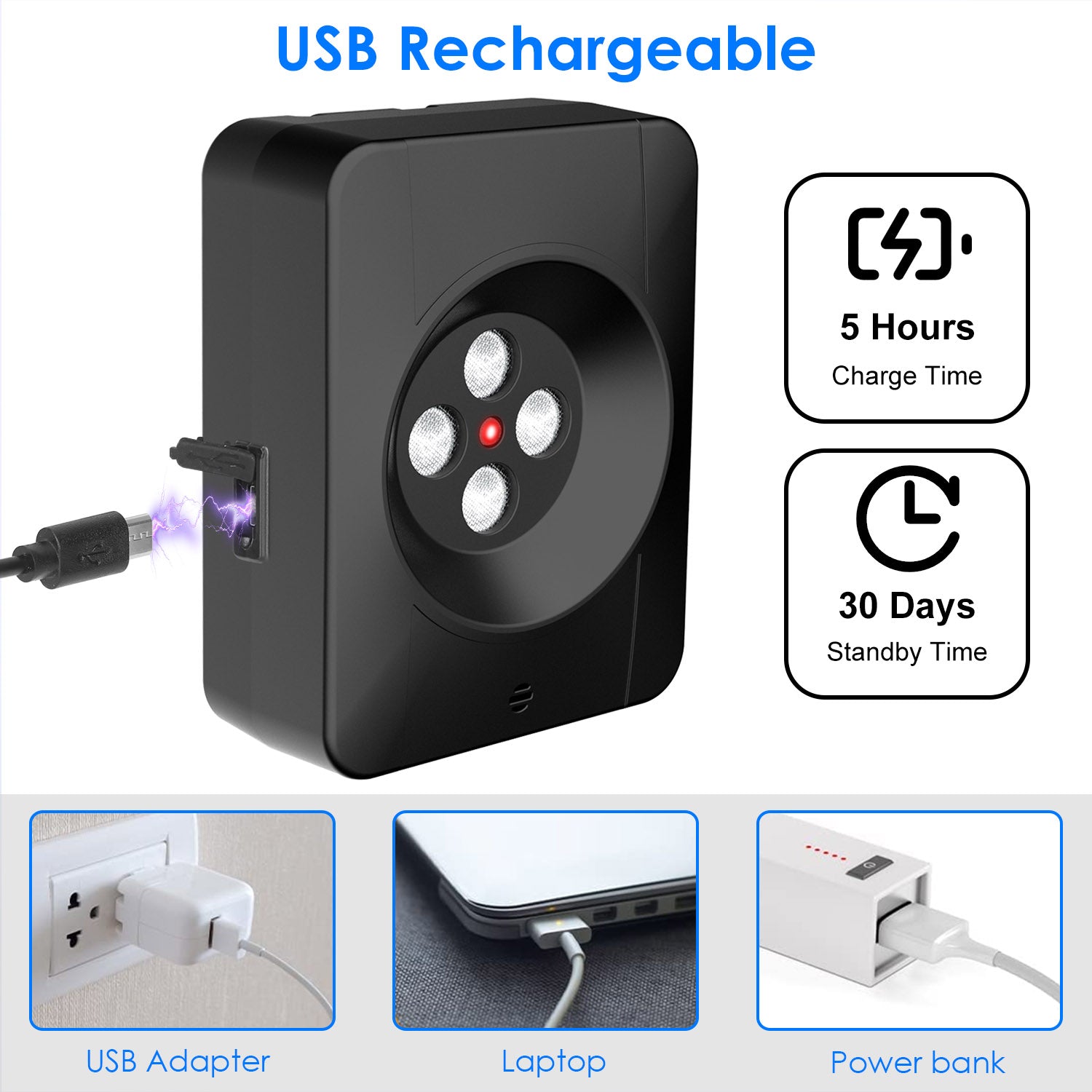 1Pc Ultrasonic Anti Barking Device Indoor Outdoor Dog Bark Control With 3 Frequency Levels Max 32.8Feet Sensing Distance For Most Dog Sizes - 5 - CJ