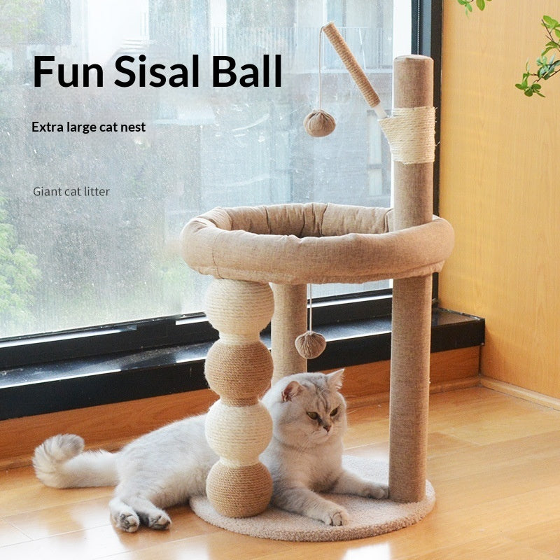 All - in - One Sisal Cat Tree That Doesnt Shed Fluff - 0 - CJ