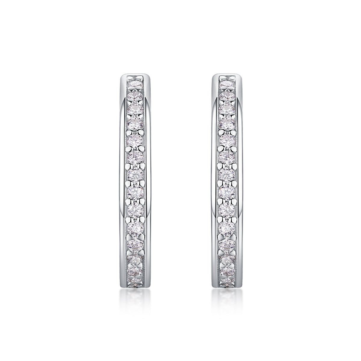 1Highlight - S925 Moissanite Sterling Silver Earrings With Platinum - plated Stud Earrings, Fashionable, Trendy And Affordable Diamond Jewelry Prohibit Tk Sales - 5 - cjdropshipping