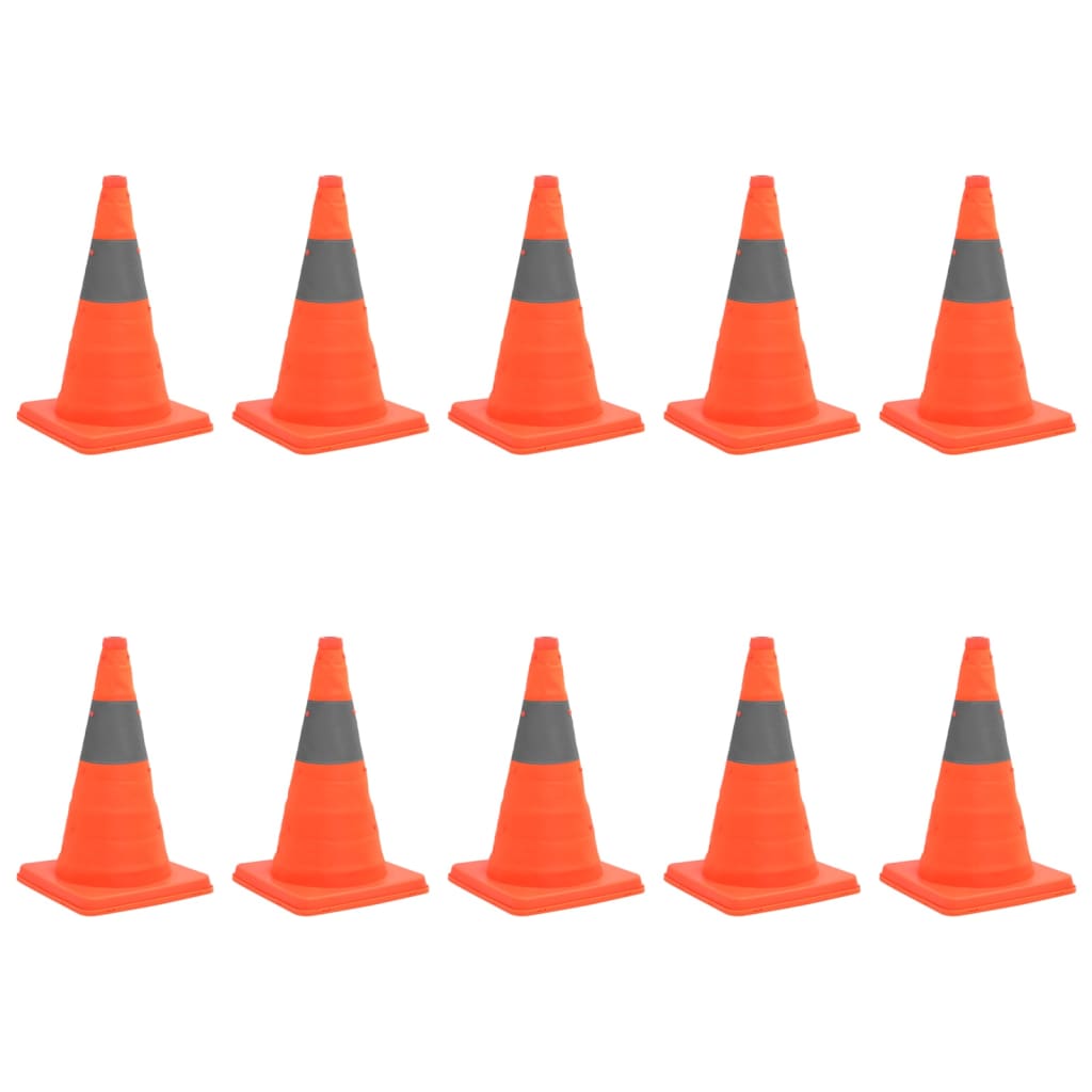5 Pylons Traffic Cones 42 cm Foldable Traffic Cones - 5 - CJ