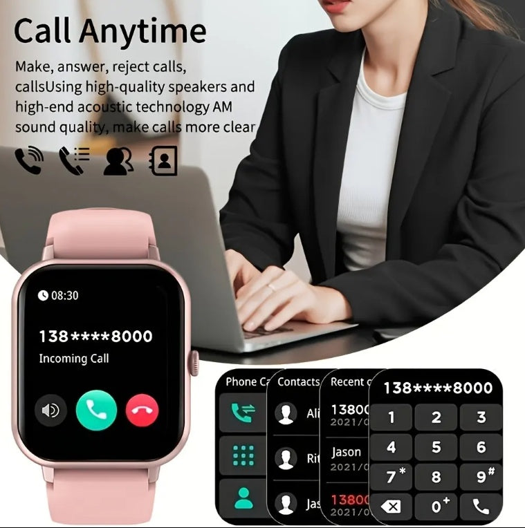 ZL54CJ Square Smartwatch Women BT Call Heart Rate Sport Mode Fitness Tracker Waterproof Smart Watch Men For IOS Android - 5 - CJ