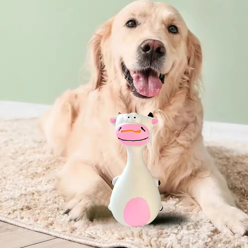4pcs Cute Latex Dog Chew Toys With Sound, Interactive Biting Toys For Dental Health, Puppy Teething Pet Supplies - 5 - CJ